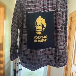 Upcycled graphic flannels